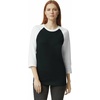 image:imageAmerican Apparel Unisex Adult CVC Raglan TShirt Style G2003cvc 2PackBlackWhite 2pack