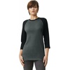 image:imageAmerican Apparel Unisex Adult CVC Raglan TShirt Style G2003cvc 2PackHeather CharcoalBlack 2pack