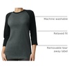 image:imageAmerican Apparel Unisex Adult CVC Raglan TShirt Style G2003cvc 2PackHeather CharcoalBlack 2pack