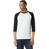 image:imageAmerican Apparel Unisex Adult CVC Raglan TShirt Style G2003cvc 2PackWhiteBlack 2pack