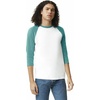 image:imageAmerican Apparel Unisex Adult CVC Raglan TShirt Style G2003cvc 2PackWhiteHeather Arctic 2pack