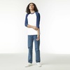 image:imageAmerican Apparel Unisex Adult CVC Raglan TShirt Style G2003cvc 2PackWhiteHeather Indigo 2pack