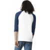 image:imageAmerican Apparel Unisex Adult CVC Raglan TShirt Style G2003cvc 2PackWhiteHeather Indigo 2pack