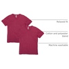 image:imageAmerican Apparel Unisex Adult CVC VNeck TShirt Style G2006cvc 2PackHeather Cardinal 2pack