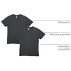 image:imageAmerican Apparel Unisex Adult CVC VNeck TShirt Style G2006cvc 2PackHeather Charcoal 2pack