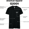 image:imageAmerican Apparel Unisex Adult Fine Jersey TShirt Style G2001 MultipackBlack  White Logo Left Print  1pack