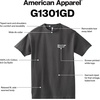 image:imageAmerican Apparel Unisex Adult Heavyweight Cotton TShirt Style G1301G1301gd MultipackFaded Black  White Logo Left Print  1pack