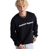 image:imageAmerican Apparel Unisex Adult Reflex Fleece Crewneck Sweatshirt Grf496aaBlack  White Logo Center Print  1pack