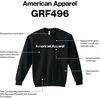 image:imageAmerican Apparel Unisex Adult Reflex Fleece Crewneck Sweatshirt Grf496aaBlack  White Logo Center Print  1pack