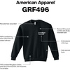 image:imageAmerican Apparel Unisex Adult Reflex Fleece Crewneck Sweatshirt Grf496aaBlack  White Logo Left Embroidered  1pack