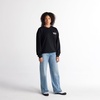 image:imageAmerican Apparel Unisex Adult Reflex Fleece Crewneck Sweatshirt Grf496aaBlack  White Logo Left Embroidered  1pack