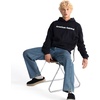 image:imageAmerican Apparel Unisex Adult Reflex Fleece Pullover Hoodie Sweatshirt Grf498aaBlack  White Logo Center Print  1pack