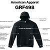 image:imageAmerican Apparel Unisex Adult Reflex Fleece Pullover Hoodie Sweatshirt Grf498aaBlack  White Logo Center Print  1pack