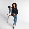image:imageAmerican Apparel Unisex Adult Reflex Fleece Pullover Hoodie Sweatshirt Grf498aaBlack  White Logo Left Embroidered  1pack