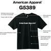 image:imageAmerican Apparel Unisex Adult Sueded TShirt Style G5389 MultipackSueded Black  White Logo Center Print  1pack