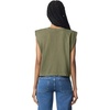 image:imageAmerican Apparel Womens Heavyweight Cotton Boxy Cropped Garment Dyed Muscle Style G307GD Muscle TShirt 2PackFaded Army 2pack