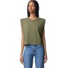 image:imageAmerican Apparel Womens Heavyweight Cotton Boxy Cropped Garment Dyed Muscle Style G307GD Muscle TShirt 2PackFaded Army 2pack