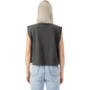 image:imageAmerican Apparel Womens Heavyweight Cotton Boxy Cropped Garment Dyed Muscle Style G307GD Muscle TShirt 2PackFaded Black 2pack