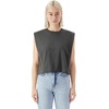 image:imageAmerican Apparel Womens Heavyweight Cotton Boxy Cropped Garment Dyed Muscle Style G307GD Muscle TShirt 2PackFaded Black 2pack