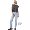 image:imageAmerican Apparel Womens Heavyweight Cotton Boxy Cropped Garment Dyed Muscle Style G307GD Muscle TShirt 2PackFaded Black 2pack