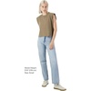 image:imageAmerican Apparel Womens Heavyweight Cotton Boxy Cropped Garment Dyed Muscle Style G307GD Muscle TShirt 2PackFaded Brown 2pack