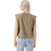 image:imageAmerican Apparel Womens Heavyweight Cotton Boxy Cropped Garment Dyed Muscle Style G307GD Muscle TShirt 2PackFaded Brown 2pack