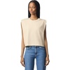 image:imageAmerican Apparel Womens Heavyweight Cotton Boxy Cropped Garment Dyed Muscle Style G307GD Muscle TShirt 2PackFaded Cream 2pack