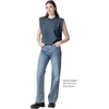 image:imageAmerican Apparel Womens Heavyweight Cotton Boxy Cropped Garment Dyed Muscle Style G307GD Muscle TShirt 2PackFaded Navy 2pack