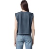 image:imageAmerican Apparel Womens Heavyweight Cotton Boxy Cropped Garment Dyed Muscle Style G307GD Muscle TShirt 2PackFaded Navy 2pack