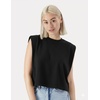 image:imageAmerican Apparel Womens Heavyweight Cotton Boxy Cropped Garment Dyed Muscle Style G307GD Muscle TShirt 2PackTrue Black 2 Pack