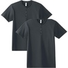image:imageAmerican Apparel Unisex Adult CVC Henley TShirt Style G2004cvc 2PackHeather Charcoal 2pack