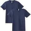 image:imageAmerican Apparel Unisex Adult CVC Henley TShirt Style G2004cvc 2PackHeather Indigo 2pack
