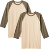 image:imageAmerican Apparel Unisex Adult CVC Raglan TShirt Style G2003cvc 2PackHeather BoneHeather Army 2pack