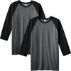 image:imageAmerican Apparel Unisex Adult CVC Raglan TShirt Style G2003cvc 2PackHeather CharcoalBlack 2pack