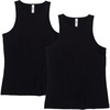 image:imageAmerican Apparel Womens CVC Racerneck Style G101CVC Tank 2PackBlack 2pack