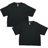 image:imageAmerican Apparel Womens Fine Jersey Boxy TShirt Style G102 2PackBlack 2pack