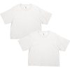 image:imageAmerican Apparel Womens Fine Jersey Boxy TShirt Style G102 2PackWhite 2pack