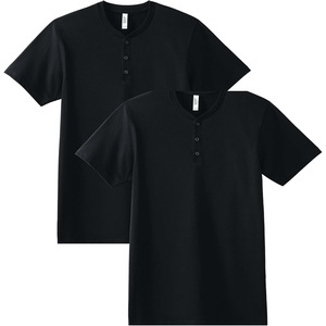 image:imageAmerican Apparel Unisex Adult CVC Henley TShirt Style G2004cvc 2PackBlack 2pack