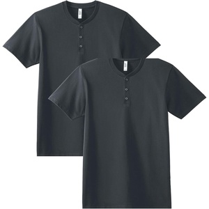 image:imageAmerican Apparel Unisex Adult CVC Henley TShirt Style G2004cvc 2PackHeather Charcoal 2pack