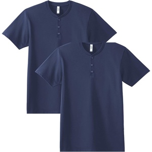 image:imageAmerican Apparel Unisex Adult CVC Henley TShirt Style G2004cvc 2PackHeather Indigo 2pack