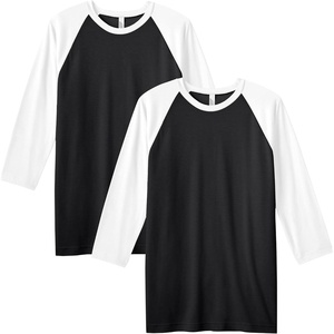 image:imageAmerican Apparel Unisex Adult CVC Raglan TShirt Style G2003cvc 2PackBlackWhite 2pack