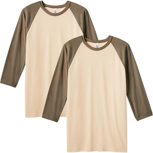 image:imageAmerican Apparel Unisex Adult CVC Raglan TShirt Style G2003cvc 2PackHeather BoneHeather Army 2pack
