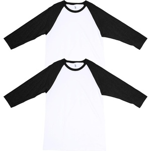 image:imageAmerican Apparel Unisex Adult CVC Raglan TShirt Style G2003cvc 2PackWhiteBlack 2pack