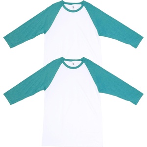 image:imageAmerican Apparel Unisex Adult CVC Raglan TShirt Style G2003cvc 2PackWhiteHeather Arctic 2pack