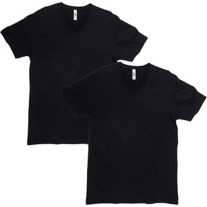 image:imageAmerican Apparel Unisex Adult CVC VNeck TShirt Style G2006cvc 2PackBlack 2pack