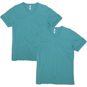 image:imageAmerican Apparel Unisex Adult CVC VNeck TShirt Style G2006cvc 2PackHeather Arctic 2pack