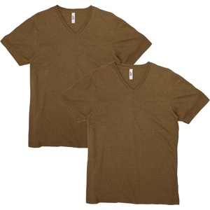 image:imageAmerican Apparel Unisex Adult CVC VNeck TShirt Style G2006cvc 2PackHeather Army 2pack
