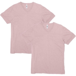 image:imageAmerican Apparel Unisex Adult CVC VNeck TShirt Style G2006cvc 2PackHeather Blush 2pack