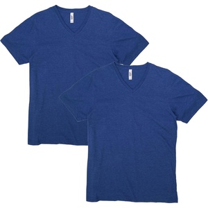 image:imageAmerican Apparel Unisex Adult CVC VNeck TShirt Style G2006cvc 2PackHeather Indigo 2pack