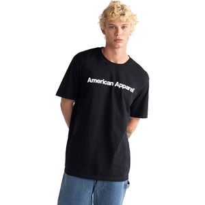 image:imageAmerican Apparel Unisex Adult Fine Jersey TShirt Style G2001 MultipackBlack  White Logo Center Print  1pack